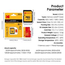 Kodak MicroSD Card 32GB 64GB 128GB High Speed MicroSDXC TF Memory Card With SD Adapter, Class 10 U3 V30 A1 Up To 100MB/S, 4K Video Storage Card For Smartphone, Camera, Game Console, Action Camera And Security Camera - Red - View 8
