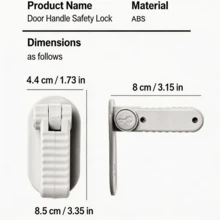 1pc Drill-Free Combination Child Safety Lock, Prevents Children From Opening Cabinets And Doors, Portable Door Lock Security Tool, Suitable For Home, Single Women Living And Hotel Travel, Random Black/White - A - View 3