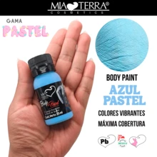 MIA TERRA COSMETICS BODY PAINT LIQUID WATER BASED MATTE - PASTEL BLUE - View 2