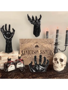 3Pcs Premium Halloween Demon Hand Wall Candle Sconce Set Gothic Spooky Tealight Holder Home Party Decor - Multicolor - View 9