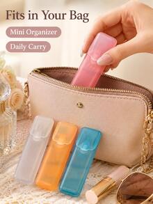 Mini Portable Transparent Storage Box, Travel Floss Box, Pill Box, Toothpick Box, Cotton Swab Storage Box, Flip Lid Pocket Storage Box, Small Multi-Purpose Dust-Proof Storage Box - Multicolor - View 5