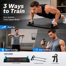 30-Hole Push-Up Board With Optional 2 Resistance Bands ,Skipping Rope ,Gripper, Multi-Functional Home And Gym Exercise Equipment, Push-Up Assistant, Chest Muscle Trainer, Strength Training Device - Black Push-up Board+Resistance Bands+Skipping Rope+Gripper - View 2