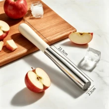 Baby Food Masher Stainless Steel Manual Grinding Stick Infant Fruit Vegetable Apple Puree Potato Puree Masher Home Use - Silver - View 6