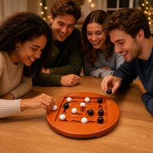 2 Player Strategy Board Game, Logic Track Marble Battle Game, Interactive Tabletop Brain Teaser For Family Game Night And Parties, Christmas Gift, Birthday Gift, Holiday Gift - Multicolor - View 3