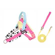 2pcs Dog Harness & Leash Set | Durable Polyester Webbing With Cow Print Thickened Neoprene Padding, Anti-Burst & Anti-Escape; Comfortable Non-Slip Leash Handle, Strong Round Rope, Suitable For Medium Dogs For Indoor & Outdoor Use - Multicolor - View 19
