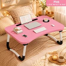 Portable Foldable Laptop Desk Tray With Cup Holder, For Bed/Sofa/Floor, Multipurpose Laptop Table Stand For Meal And Work, Suitable For Small Space - Multicolor - View 16