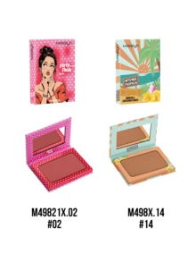MISSLYN 2Pcs FLIRTY FLUSH Powder Blush & INTENSE TROPICAL Bronzing & Contouring Powder Set, Silky Blendable Pigment, Natural Warm Glow, Face Palette Cheek/Contour, Daily/Travel/Summer, Y2K/Soft Glam/Sun-Kissed/Tropical, Halloween Makeup - #02+#14 - View 10