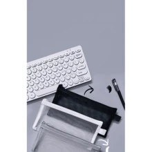 1/2/5pcs Minimalist Black Sheer Mesh Pencil Case Stationery - Black - View 6