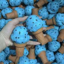 1pc Cross-Border Hot-Selling Realistic Blue Ice Cream Shaped Squishy Toy, Soft And Slow Rebound Stress Relief Squeeze Toy, Suitable For Teenagers, Couples, Office Workers - Multicolor - View 5