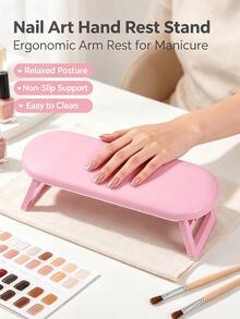 Foldable Manicure Hand Rest Pillow, Ergonomic Manicure Arm Support Stand, Stable Hand Support Stand For Manicurists Salon Use And Home DIY Manicure Work - Multicolor - View 3
