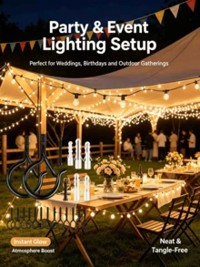 Q‑Hanger Screw Hooks With Safety Buckle, Windproof Anti‑Drop Metal Ceiling Hooks With Wall Anchors, For Hanging String Lights, Plants, Wind Chimes, Outdoor Indoor Home Decor - Spring Hook Clothes Hanger - View 9