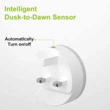 兒童 LED 小夜燈，附智能感應器，黃昏至黎明自動感應，月亮/星星圖案，0.5W 插電式柔和暖白光，適用於走廊、臥室、兒童房、廚房、樓梯 - 英規插(220-240V) - 查看 13