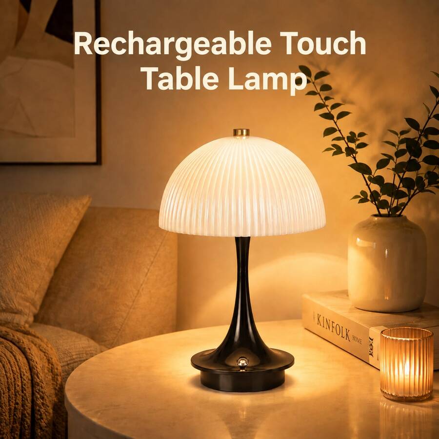 LED Smart Rechargeable Desk Lamp, Built-In 1800mAh Lithium Battery, Touch Switch Control, 3-Color Adjustable Brightness, Detachable Portable Design, Suitable For Living Room, Bedroom, Kitchen, Hallway, Entryway, Ideal Gift - Desk Lamp - View 1