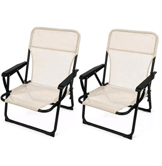Silla Playa Plegable | Pack 2 SillasOfertasPlaya I Ligera y Resistente I con Asa deTransporte I Color Azul y Turquesa IMedidas 54x54x25/63 cm I Peso Maximo110 Kg