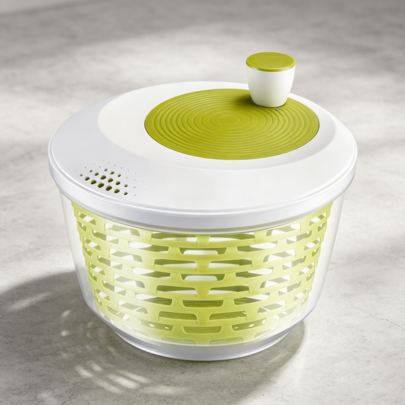 Manual Salad Drying Tool Made Of Plastic, Multi‑Functional Kitchen Gadget For Processing Leafy Vegetables At Home