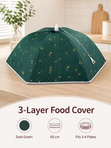Large Round Foldable Vegetable Cover - Carbon Steel Frame With Fabric, Suitable For Kitchen Countertop And Dining Table Protection, Dust-Proof, Heat Retention, Vegetable Storage, Decorative Kitchenware, Sturdy Structure, Ideal For Cooking Enthusiasts, Fashionable Kitchenware, Durable Material, Food Protection Cover, Home Chefs - Multicolor - View 19