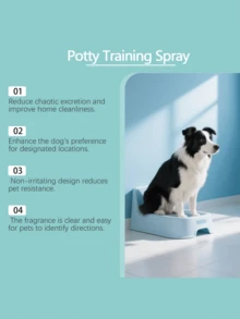 EelJoy 3PCS Value Pack Dog Potty Training Spray, Stop Pets From Urinating And Defecating Anywhere, Daily Training For Dogs To Potty In Designated Areas, Break Bad Habits, Suitable For Dogs And Cats, Positioning And Guiding Spray, Solve Puppy Potty Training Issues, New Environment Adaptation, Indoor Potty Problems, Hiding In Corners To Potty - 60ML - View 8