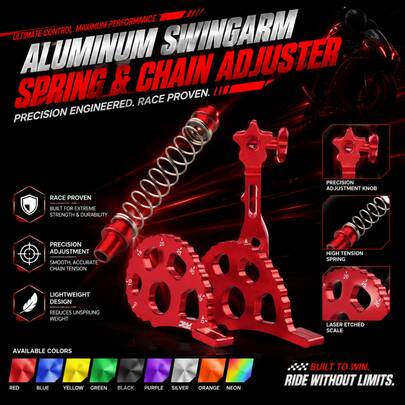 Professional Motorcycle Chassis Performance Upgrade Kit: CNC Aluminum Alloy Rear Brake Rocker Arm, Chain Adjuster & Return Spring Set – Universal Modification Parts Suzuki, Kawasaki, Pulsar & Cafe Racers