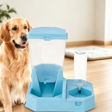 2‑In‑1 Automatic Pet Feeder And Water Dispenser, Large‑Capacity Food Storage Bucket, No Electricity Required, Detachable Food And Water Bowls For Easy Disassembly And Cleaning, Suitable For Feeding Food And Drinking Water For Cats And Small Dogs - 2-in-1 - View 2
