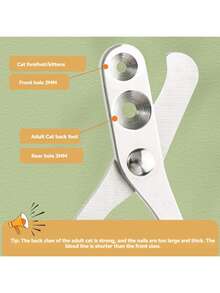 1 Set Professional Cat & Dog Nail Clippers With Safety Guard And Hemostatic System, Round Hole Design For Precise Trimming, Suitable For All Sizes Of Cats & Dogs, Pet Nail Clippers, Pets, Small Animals - View 8