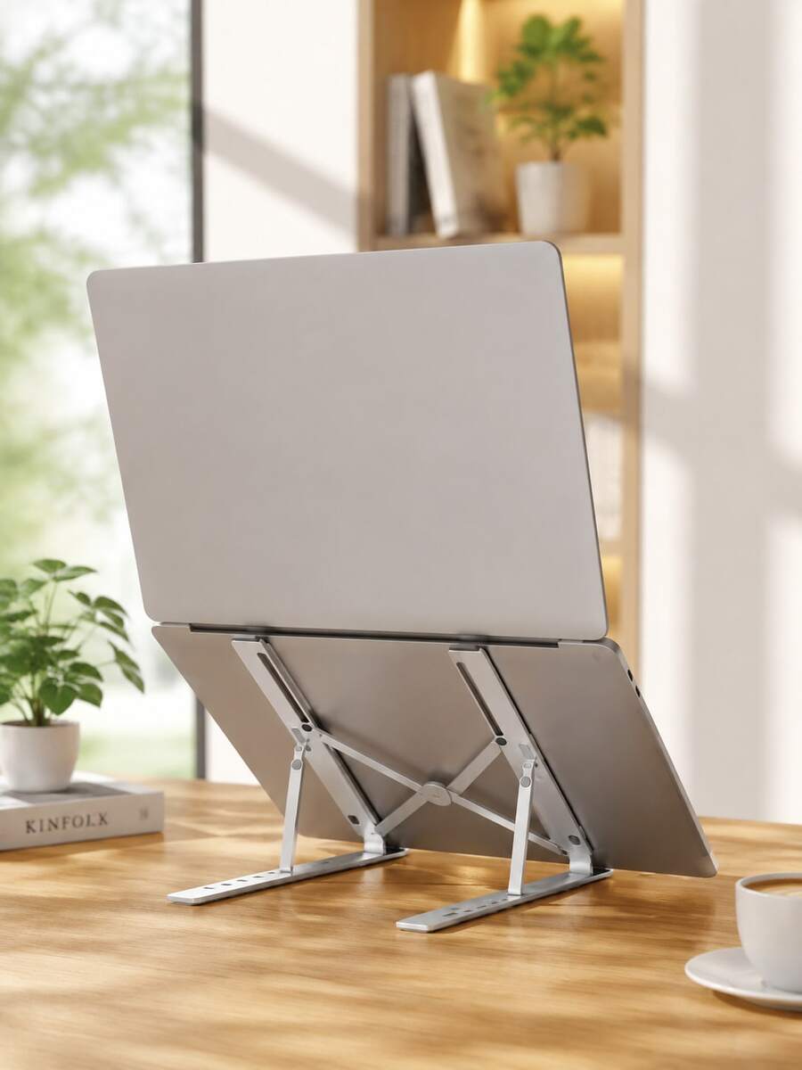 1 buah Dudukan Laptop, Dudukan Laptop Lipat dan Dapat Diatur untuk Meja, Dudukan Laptop Lipat & Dapat Diatur, Dudukan Meja untuk Cooler Pad Notebook, Dudukan Tablet Portabel Universal yang Dapat Diatur, Cocok untuk Semua Laptop - beraneka warna - View 1