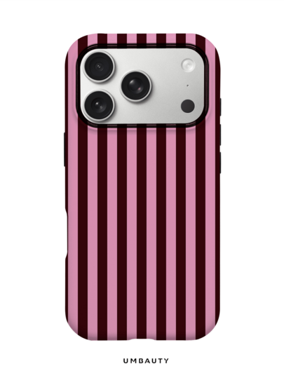 UMBAUTY 1pc Deep Burgundy Brown Striped Pattern Design, Compatible With Phone 17 Pro Max, 11/12/13/14/15/16/18 Pro/Pro Max/Plus, Galaxy/S26/S25/S24/S23/S22/A56/A36/A26/A17/A16/A15/Ultra/Plus, Korean-Style High-End Fashionable And Fun Phone Case, Unisex, Ideal Gift For Girlfriend On Christmas, Valentine's Day, Easter, Wedding Season And Birthday