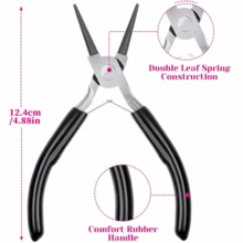 1/2/3pcs Diagonal Pliers/Round Nose Pliers/Bent Nose Pliers, Plastic Model Trimming Pliers DIY Gold Silver Copper Wire Cutter, Suitable For Jewelry Making And Repair, Household Small Pliers - Pliers - View 6