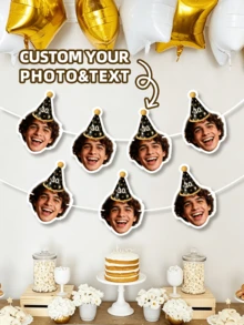 1/7/14/21pcs Customized Hanging Banner, Personalized Portrait Party Banner, Multiple Sizes, Perfect For Outdoor Gatherings, Indoor Banquets, Store Events, Home Party Decor, Personalized Scene Hanging Banner, Suitable For Gifts To Friends, Family, Colleagues, Partners, Event Organizers, Applicable For Halloween, Anniversary Events, Team Building Gatherings, Theme Dinners - Multicolor - View 3