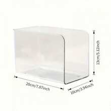 2 piezas Organizador de archivos de plástico, soporte de archivos acrílico transparente, estantería de escritorio, caja de almacenamiento, adecuado para libros, suministros de oficina, revistas, almacenamiento de moda para el hogar y la oficina - 2 piezas transparentes - Ver 9