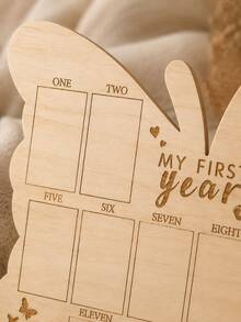 Wooden Butterfly First Year Milestone Photo Frame, Newborn Monthly Memory Board, Baby Growth Keepsake, Nursery Wall Decor - Photo Frame - View 5