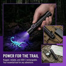 365nm UV Flashlight Black Light, Alonefire 5W High Power USB Rechargeable Ultraviolet Torch, Pet Urine & Ringworm Detector For Cat Dog Stain, Money Authentication, Scorpion Finding, Invisible Ink Check - Multicolor - View 2