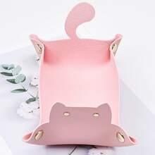 Cat-Shaped Desktop Storage Tray, Office Desk Storage Box, Folding Jewelry, Stationery, Key Storage Tray, Home Desktop Decoration, Suitable For Desktop, Bedroom, Car Storage, And Other Small Items. A Must-Have Cute Storage Tray For Every Household. - Multicolor - View 13