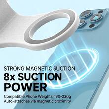 UEGOGO Smartphone Camera Stand With LED Fill Light, Suitable For Live Streaming And Video Recording, Detachable Magnetic Wireless Remote Control, 360° Rotating Design, Automatic Lighting, Convenient For Selfies - White - View 5