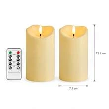 5pcs Flameless Flickering LED Cylinder Electronic Candles, Battery Operated, Suitable For Wedding Table Decor, Valentine's Day Proposal Decor, Halloween And Christmas Decor (Batteries Not Included) - Multicolor - View 25