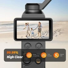 [2+2件] Osmo Pocket 4P+ OM8P 螢幕保護貼，Pocket 4 Pro 配件，鋼化玻璃螢幕保護貼，9H 硬度，超清晰，觸控靈敏，無氣泡，套裝包含：Pocket 4P 主螢幕 X2 + OM8P 觀景窗主螢幕 X2 - 查看 6