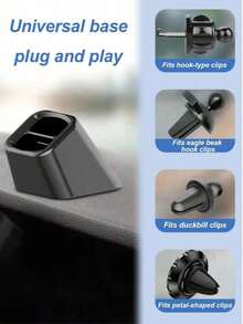 Car Phone Holder Base, Universal Car Air Vent Clip, Car Phone Navigation Holder, Base Plate, Universal Holder Base Air Vent Clip Style Universal Phone Navigation Holder Chassis - AA - View 8