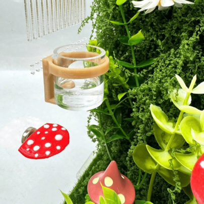 2pcs Magnetic Jumping Spider Feeding Dish, Magnetic Water Bowl, Jumping Spider Enclosure Accessories, Jumping Spider Cage, Can Be Used As Spider Climbing Feeding And Platform Decoration Accessories