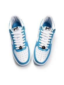 Unisex A Bathing Ape BAPE STA Platform Sneakers, Low Top Street Skate Trainers For Couple Daily Outfits - Blue - View 3