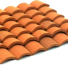 100pcs Mini Red Tile Model Building Set, Clay Material, Mini Tile Sculpture Landscape Accessories, DIY Faux Tile Model Garden Decoration - Other - View 3