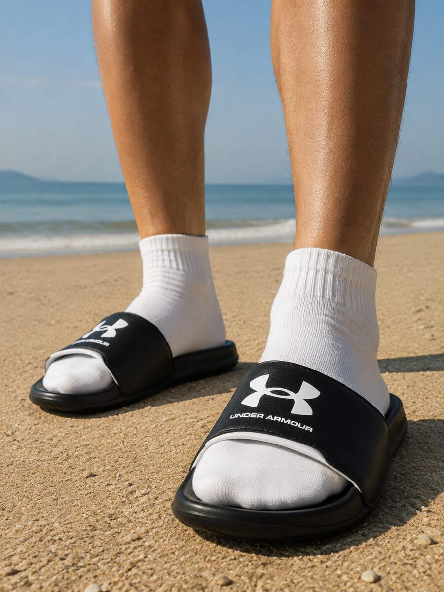Under Armour Men's Sports Sandals/Slides UA M Ignite Select-BLK Outdoor Beach Seaside Home Sandals 3027219-001 - Black/Black - View 1