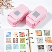 1PC/2PCS Layering Serrated-Edge Square Paper Punches For Junk Journal & Scrapbooking, Nesting Postage Stamp Style Craft Punches With Precision Alignment Cutout Design For Card Making - Stamp Machine - View 5