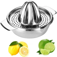 1PC Stainless Steel Manual Lemon Juicer With Large Capacity Bowl Container, Efficient Juice Extraction Conical Press Head Design, Built-In Filter Holes For Easy Separation Of Seeds And Pulp, Home Kitchen Orange Citrus Fresh Juice Tool, Manual Press Effort-Saving And Easy To Clean, Homemade Juice Beverage, Kitchen Tool - Multicolor - View 2