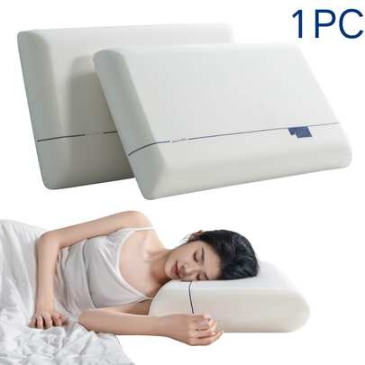 Almohada de espuma de memoria, almohada para el cuello, almohada cervical para soporte del cuello, almohada de contorno para durmientes de espalda, lado & estómago, almohadas de espuma de memoria, almohada ergonómica para durmientes de lado y espalda, almohada cervical ergonómica de espuma de memoria, soporte de cuello transpirable