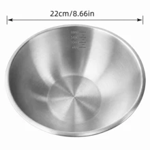 4Pcs/3pcs/1pc Stainless Steel Cooking Mixing Bowl With Scale, Japanese Style Thickened Mixing And Kneading Bowl For Home Use, Egg Beating, Salad, Baking - Silver - View 16