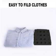 1pc Home Quick Folding Board, Black Foldable Clothes Organizer, Time-Saving Effortless Clothing Folding Tool, T-Shirt Shirt Short Sleeve Quick Shaping Storage Tool, Home Closet Organization, Seasonal Clothing Sorting Folding Storage Accessory - Multicolor - View 2
