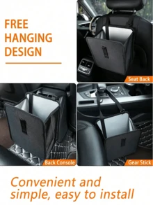 Foldable Hanging Car Trash Can & Storage Organizer, Car Trash Can, Picnic Trash Can, Leak-Proof, Large Capacity, Multi-Functional Car Storage Device, Suitable For Travel And Snack Storage, Applicable For Home, Office/Camping/Car Use - Compatible With All Car Models (Portable Design, Dual Function), Suitable For Outdoor Travel Use, Essential Gift For Drivers - A - View 10