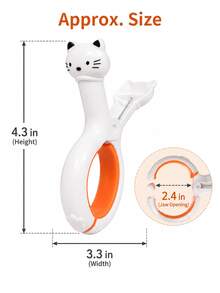 Cartoon Large Bed Sheet Clips, Strong Cute Cat Design, Windproof Plastic Bright Color, Large Size Laundry Clips, Heavy Duty Blanket Quilt Holder, Drying Rack Clothes Pins, Secure Grip Spring Clamp, Holiday Outdoor Indoor Utility Clips - White - View 5