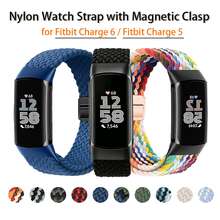 Elastic Magnetic Nylon Loop Soft Strap For Charge 6/Charge 5 Band,For Charge 6 5 Sport Smart Watch Stretchy Replacement Band Women Men - Charge 6/5 - View 14