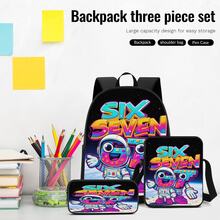 Astronaut Graffiti 2D Print 3 Pieces Backpack Set, Large Capacity Backpack, Crossbody Bag, Pencil Case, Adjustable Wide Strap, Breathable, Side Mesh Pocket Design, Daily Commute Storage Portable Casual Set - Printed Bag - View 11