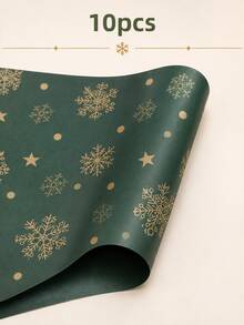 10 Sheets Christmas Floral Leaf Pattern Tissue Paper, Christmas Tree, Candy, Stars - Size 50 X 35cm, Handmade Wrapping Paper, Easy To Protect Items, Gift Box Filler, Party Decoration - Christmas Style Design, Durable Packaging, Holiday Wrapping - 50*70cm/19.7*29.6in - View 16